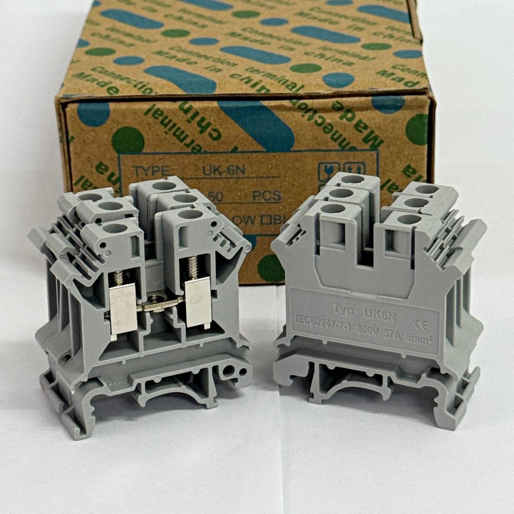 เทอร์มินอลบล็อค Din Rail UK6N / UK-6N 800V 57A