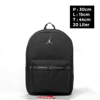 Tas Ransel Air Jordan Waterproof Bahan Tebal Ada Slot Laptop Logo Besi Import