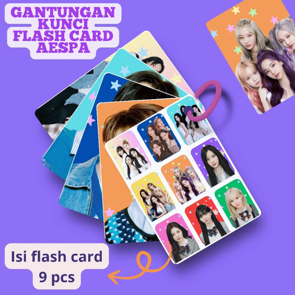 GANTUNGAN KPOP FLASHCARD พวงกุญแจ | เอสปา | ร้านเคป๊อป DK