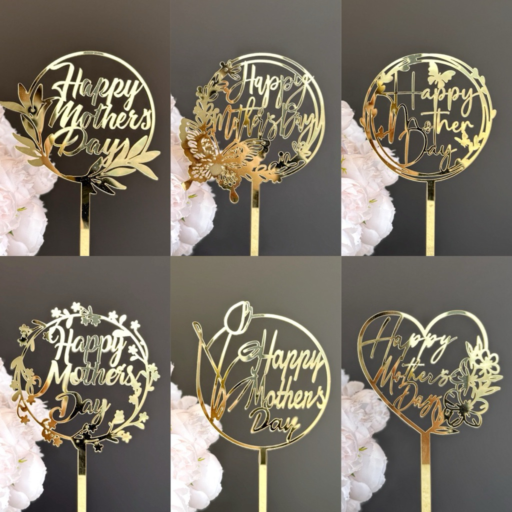 HAPPY MOTHERS DAY CAKE TOPPER AESTHETIC CAKE DECORTATION MOTHERS DAY