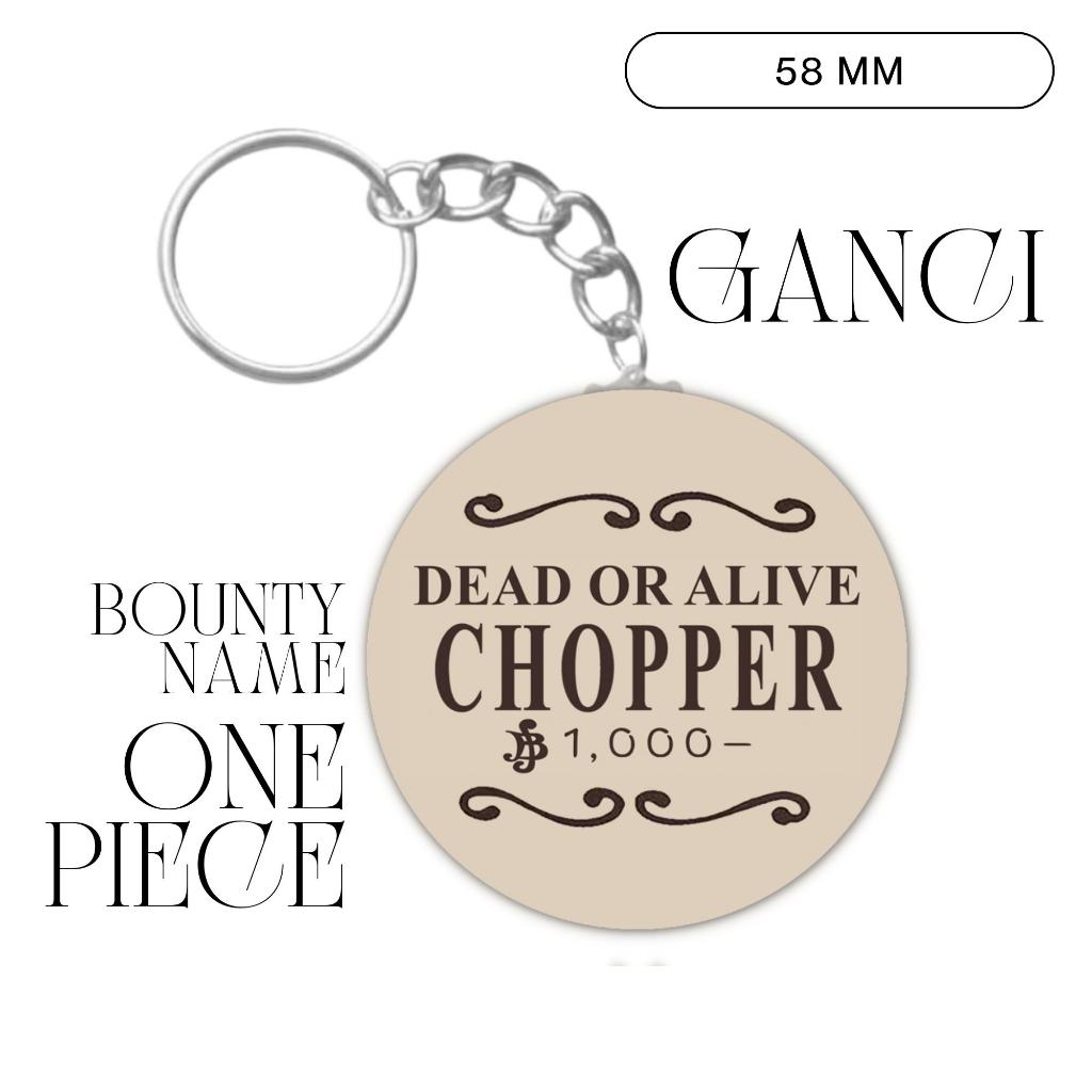 GANTUNGAN ONE PIECE NAME KEYCHAIN 58 MM พวงกุญแจอะนิเมะ UNOFFICIAL MIHAWK LUFFY NAMI ROBIN ZORO