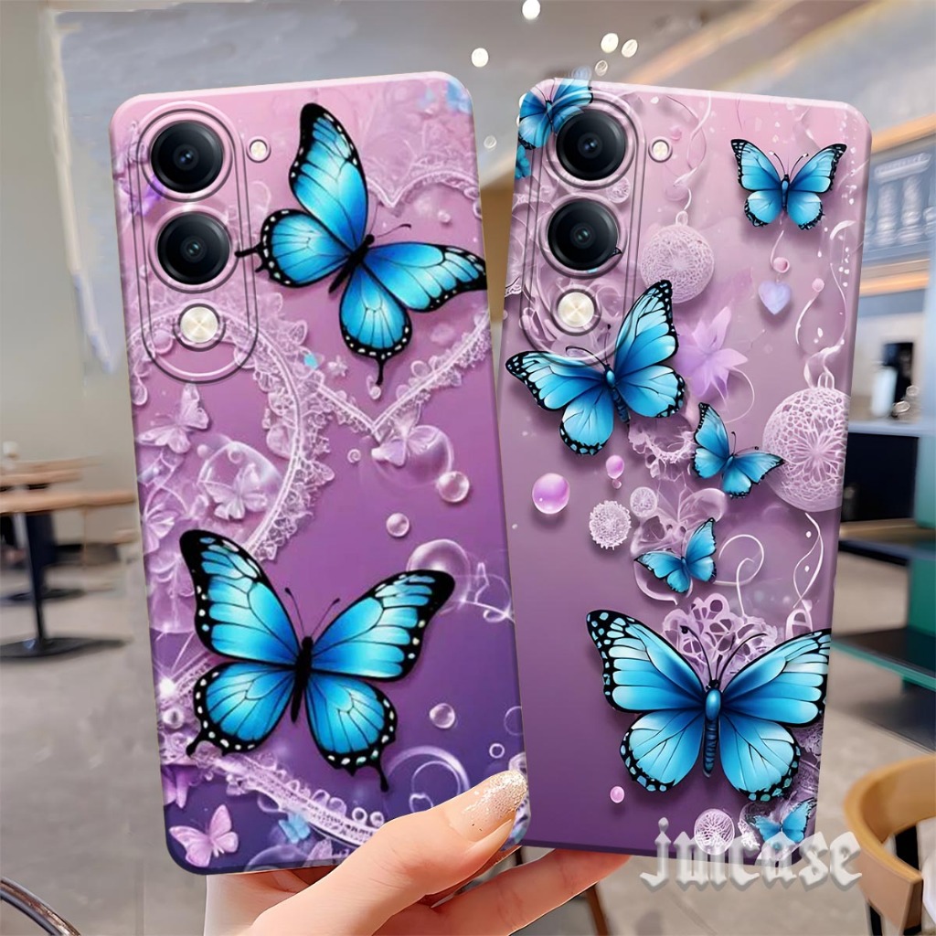 SOFTCASE VIVO Y19S GT 5G / VIVO Y04 / VIVO Y29S Beautiful Butterfly Motif - เคส Vivo - เคสล่าสุด [SP
