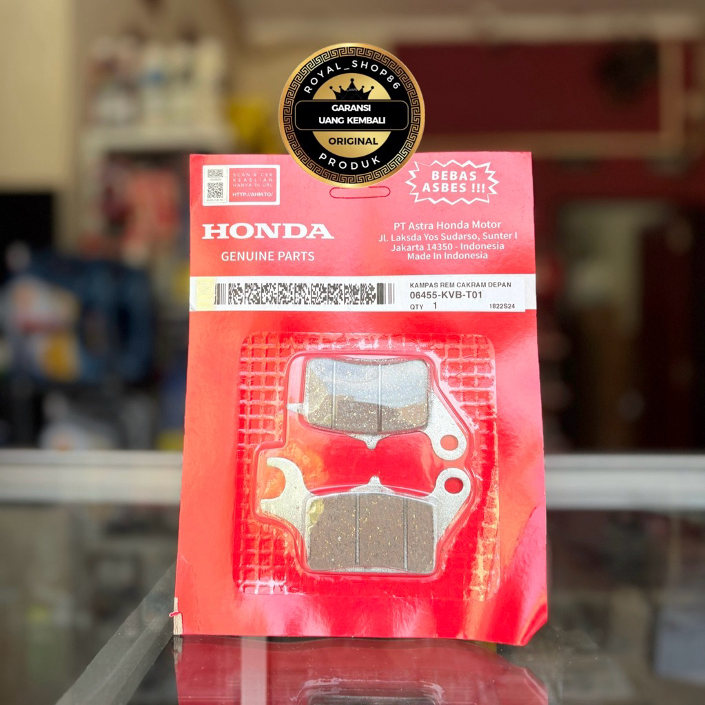 AHM ผ้าเบรคหน้าKVB HONDA BEAT SCOOPY VARIO PCX ABS 06455-KVB-T01 HONDA ของแท้ PART ORIGINAL