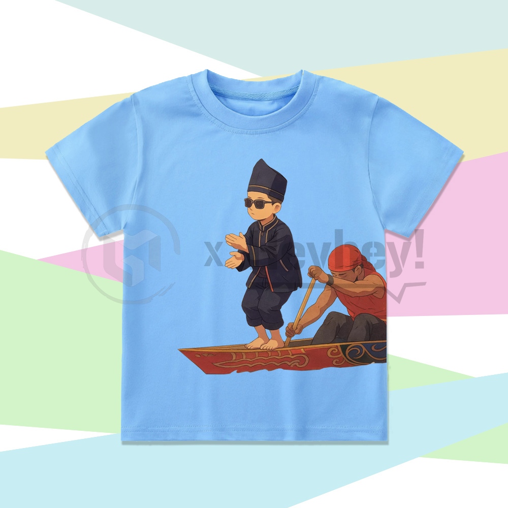 เสื้อยืดเด็ก Pacu Aura Farming Viral - พิมพ์ชื่อฟรี