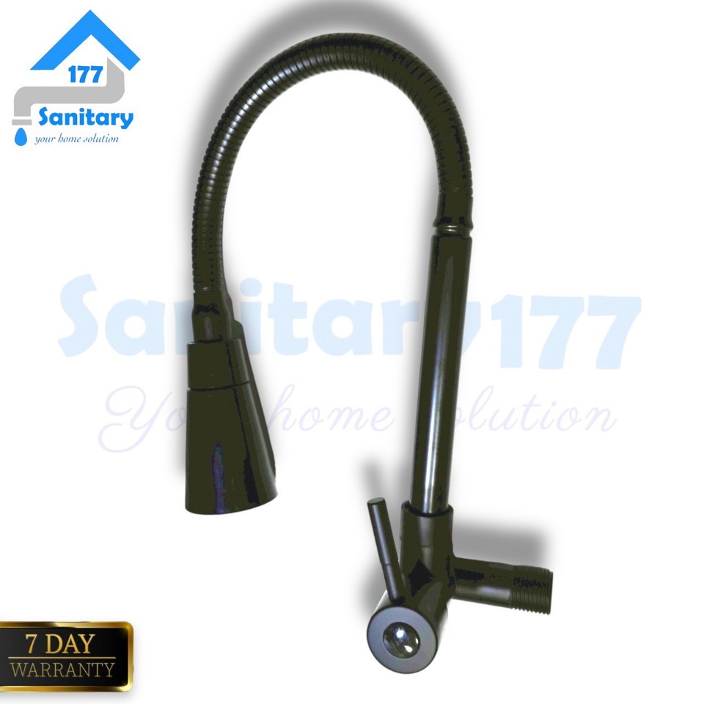 ยืดหยุ่น304สแตนเลสอ่างล้างจานก๊อกน้ําสีดํา04BBLA-2ใน1สีดํามินิมอลทรัมเป็ตล้างจานหงส์ก๊อกน้ํา