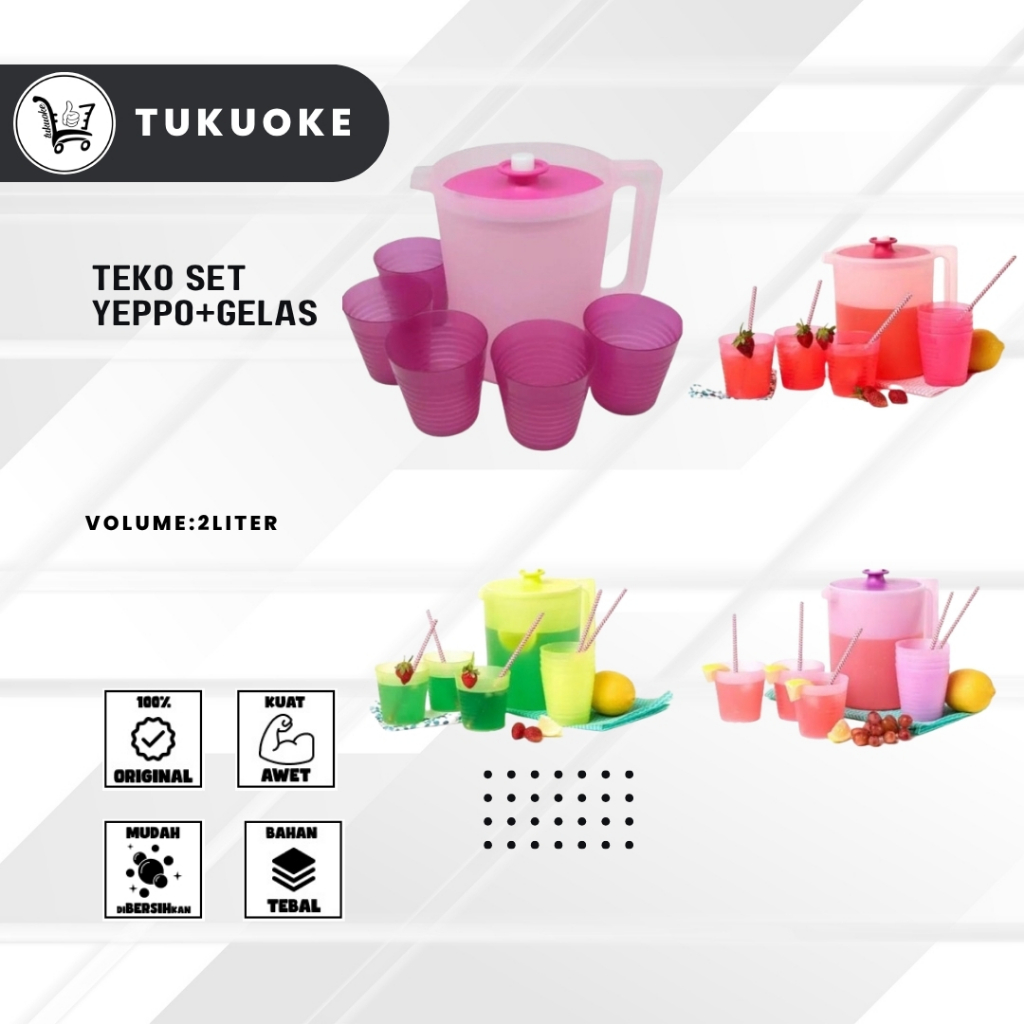 YEPPO+GELAS TEMPET SET / ชุดเทมเป้สีลูกกวาด