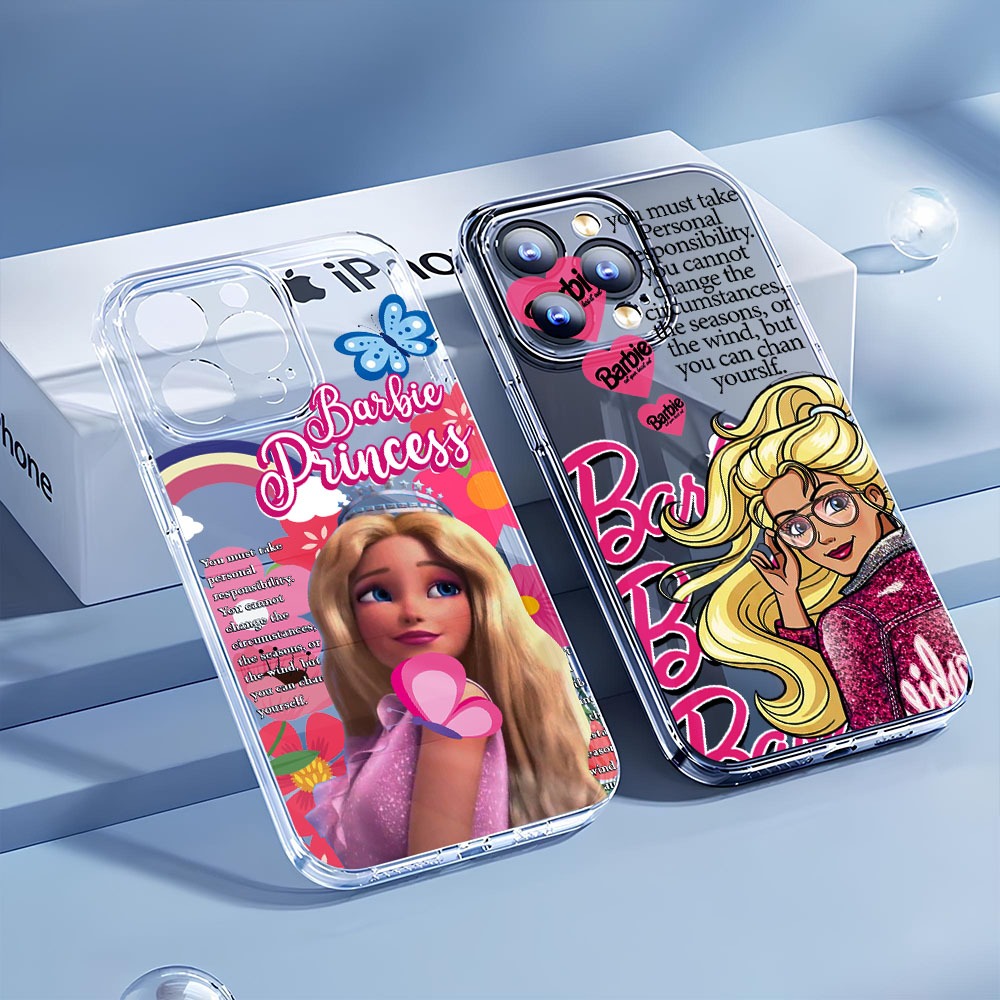 ALL TYPE BARBIE MOTIF CLEAR CASE สําหรับ VIVO V27 5G V23 5G V23E V20 V29/S17 Y81 V20 SE Y53 2017 Y33