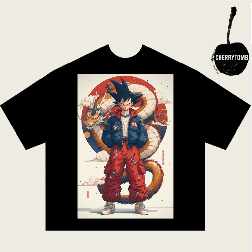 GOKU ANIME CLOTHES AESTHETIC เสื้อยืดสําหรับผู้ชายและผู้หญิงชายเสื้อยืด BOXY TSHIRT DISTRO
