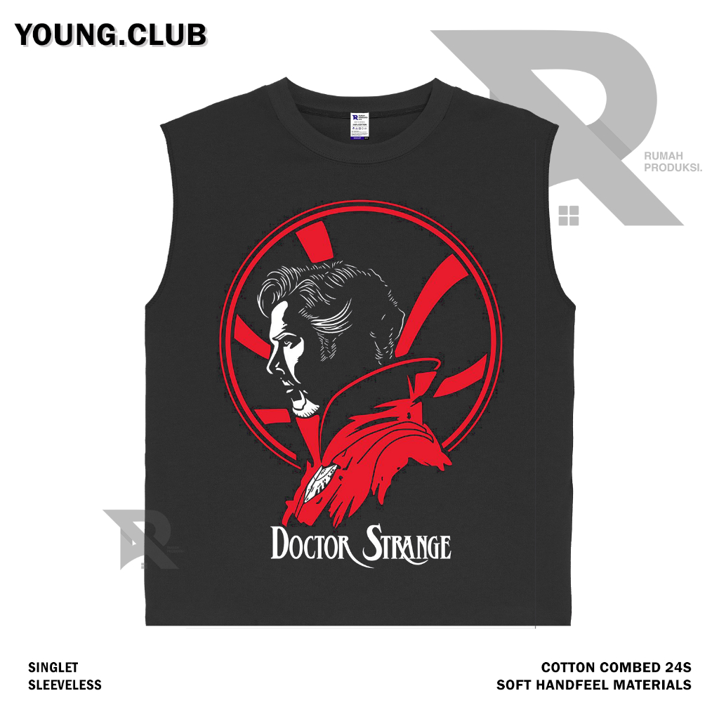 หนุ่ม.CLUB | เสื้อยืด DOCTOR STRANGER SINGLET | วงดนตรีโลหะ ROCK MUSIC | เสื้อยืดสีดํา SINGLET สไตล์