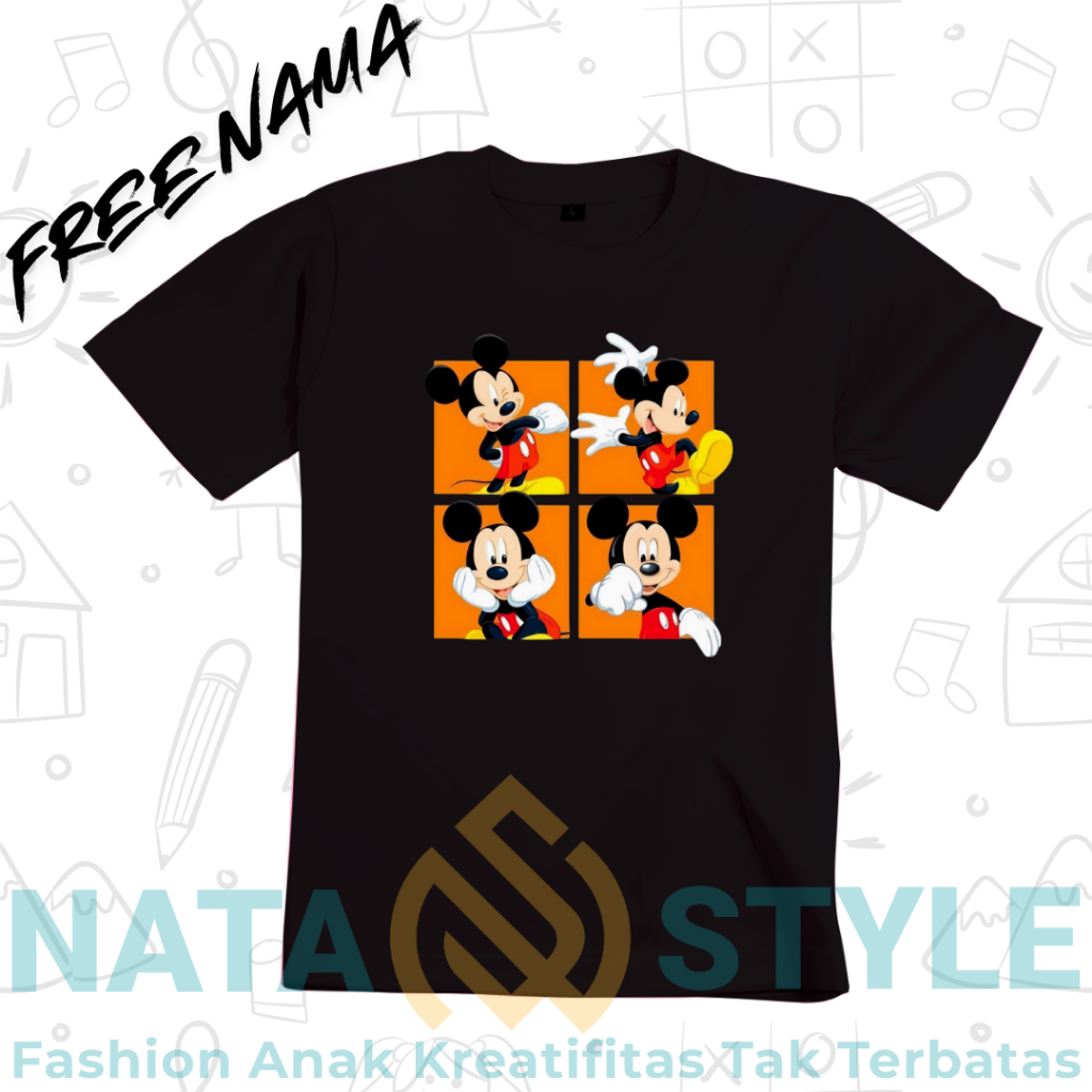 Mickey Mouse Kids Clothes I Mickey Mouse Kids T-Shirt I Unisex ล่าสุด [FREE NAME]