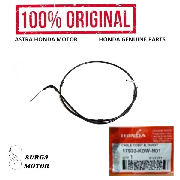 เชือกสายแก๊ส B ครบสําหรับ ADV 150 17920K0WN01 17920-K0W-N01 สาย Comp B, Thrrot HGP