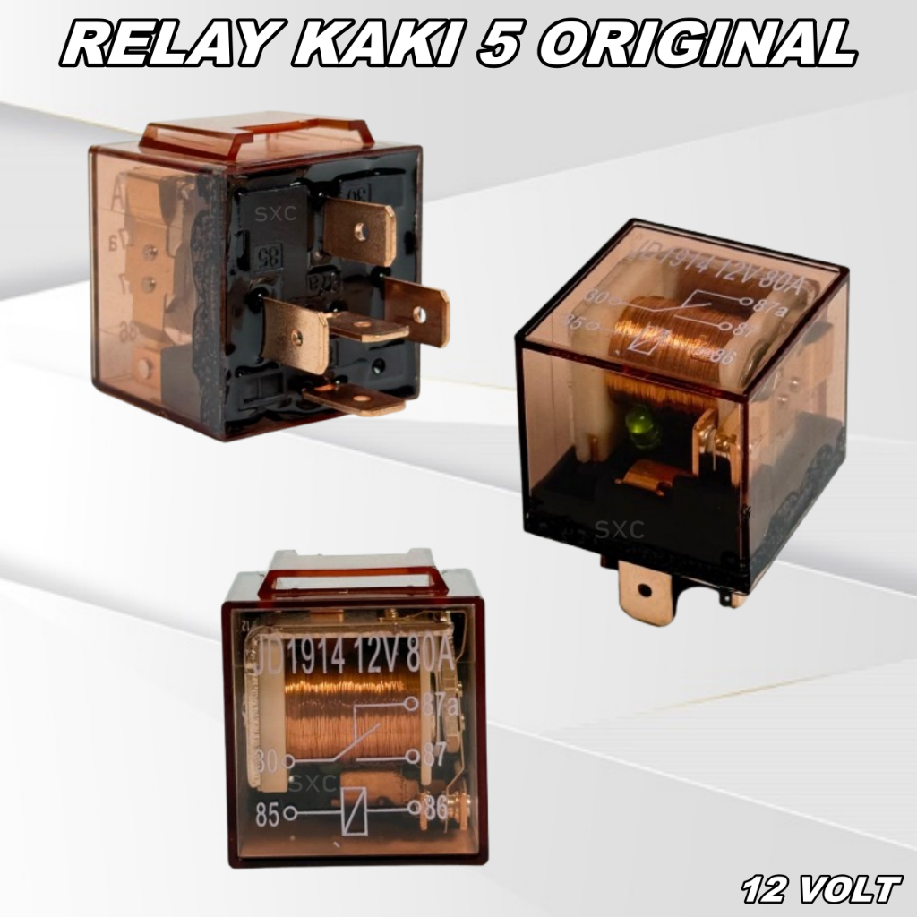 ต้นฉบับ RELAY 5 LEGS 12 VOLT 80 CAMPER RELAY 5 LEGS คุณภาพระดับพรีเมียม / สัญญาณเตือนโปร่งใสสากล 12 