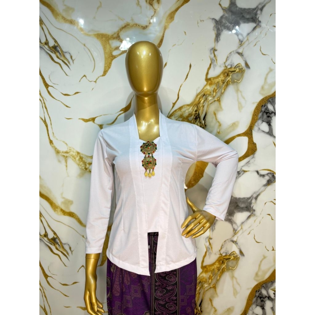 พร้อม Vanessa kebaya แบบไม่มีกระดุม / แขนยาว Balinese kebaya