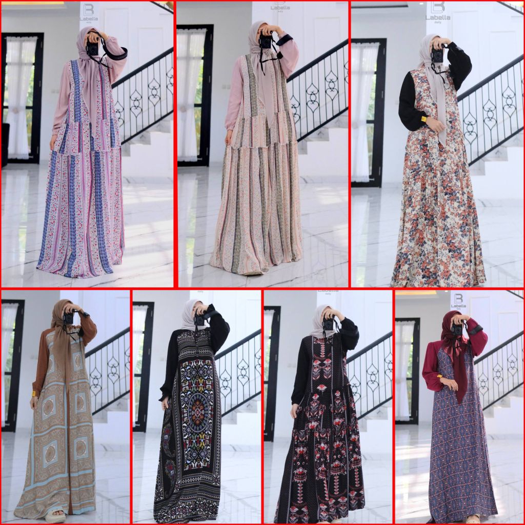 ชุดเดรส Gamis ทุกวันดั้งเดิมล่าสุดโดย LABELLA ส่วนของ Anjani