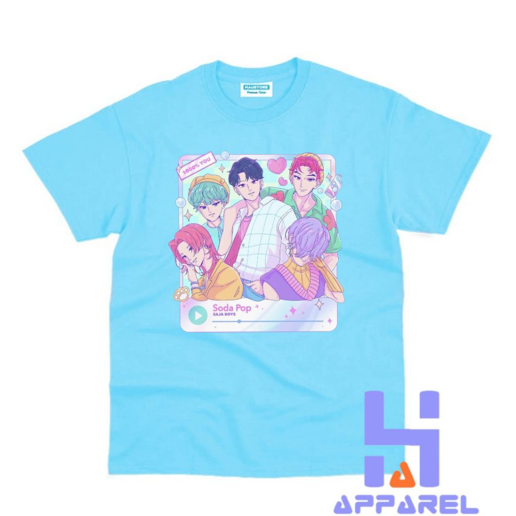 เสื้อผ้าเด็ก, เสื้อยืด CHILDRENS, KPOP CHARACTERS, DEMON HUNTERS เท่านั้น, BOYS SODA POP