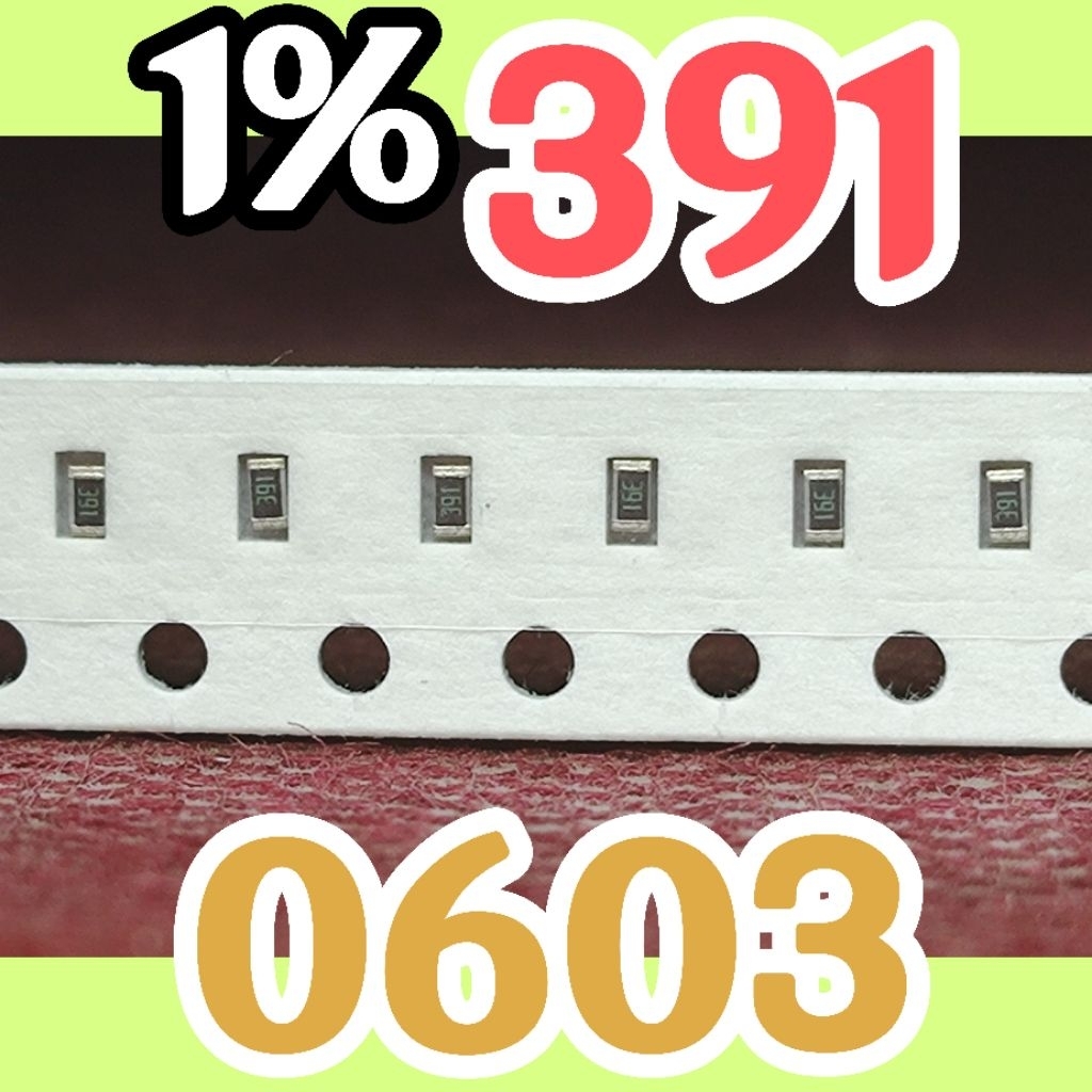 10 ชิ้น ตัวต้านทานชิป smd 3900 391 390R 1% ขนาด 1608 0603 390ohm 390 โอห์ม