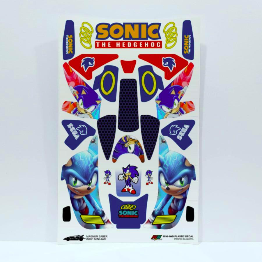 Magnum Saber Sticker - Sonic - Blue Body - Vinyl Lam. โดฟท์