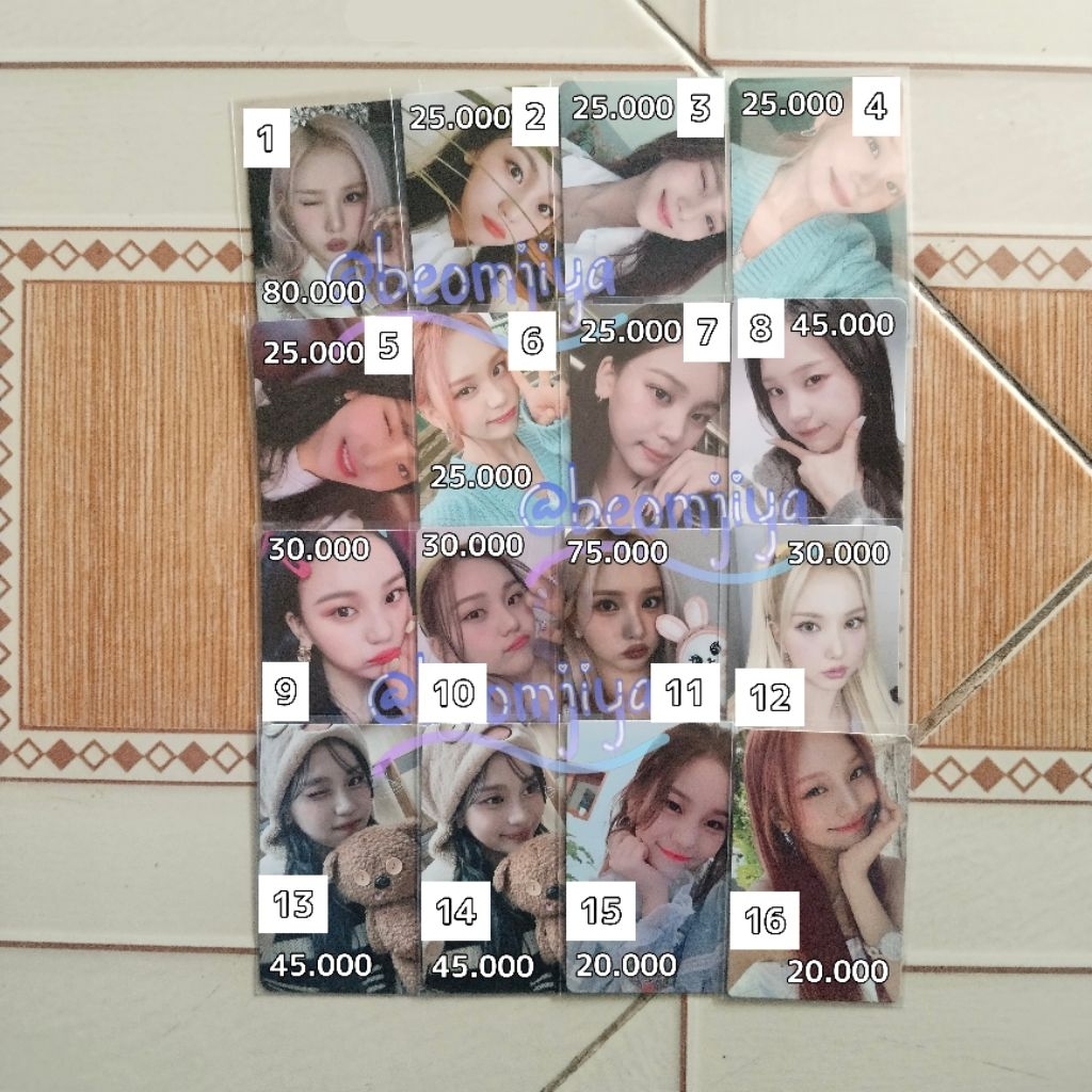PC PHOTOCARD อย่างเป็นทางการ VIVIZ GFRIEND EUNHA SINB UMJI
