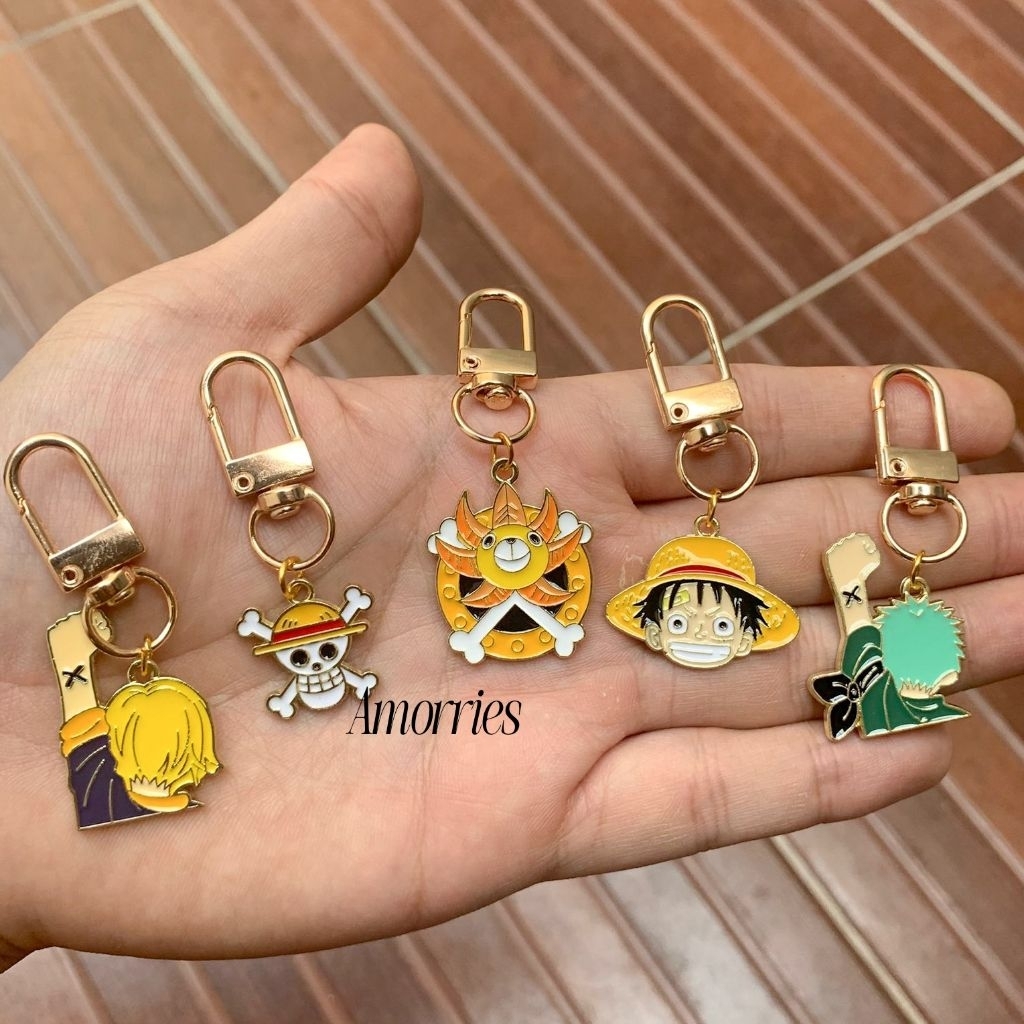HP เพิ่มเติม Charm สายคล้องโทรศัพท์มือถือ อุปกรณ์เสริมโทรศัพท์มือถือ Onepiece Luffy Zoro Sanji Chopper CUTE One Piece