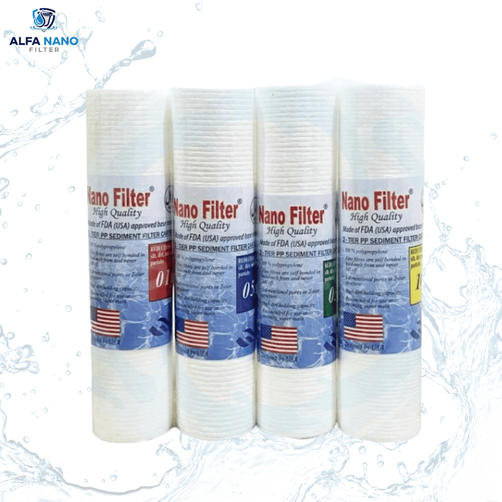 10 ชิ้น SPUN PP SEDIMENT NANO เครื่องกรองน้ํา 10 นิ้ว NANOTEC 10 BNCH / MICRON MICRON MICRON MICRON 