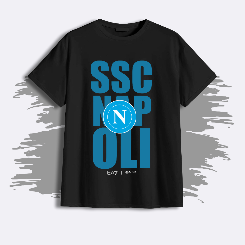 SSC Napoli Football T-Shirt Mens Fan Club Football T-Shirt