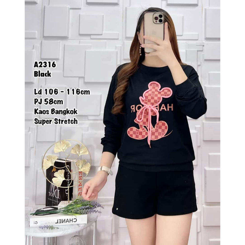 A2316 BANGKOK MICKY SUPER STRETCH เสื้อยืด