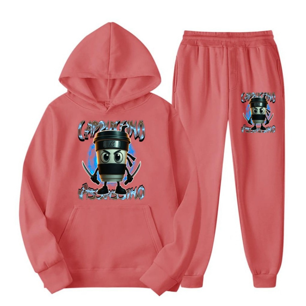 ชุดเสื้อกันหนาวหมวกและจ็อกเกอร์สําหรับเด็กผู้หญิงพร้อมคาปูชิโน่ Anomali น่ารัก Assasino Asgard777