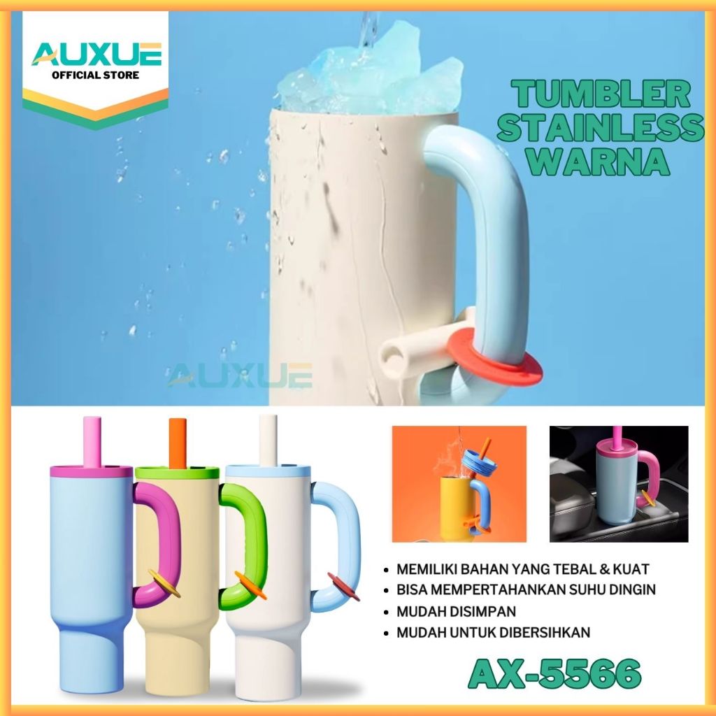 AUXUE TUMBLR STAINLESS 1200ML SUS 304 / TUMBLR COLOR CUTE TUMBLR AX-5566