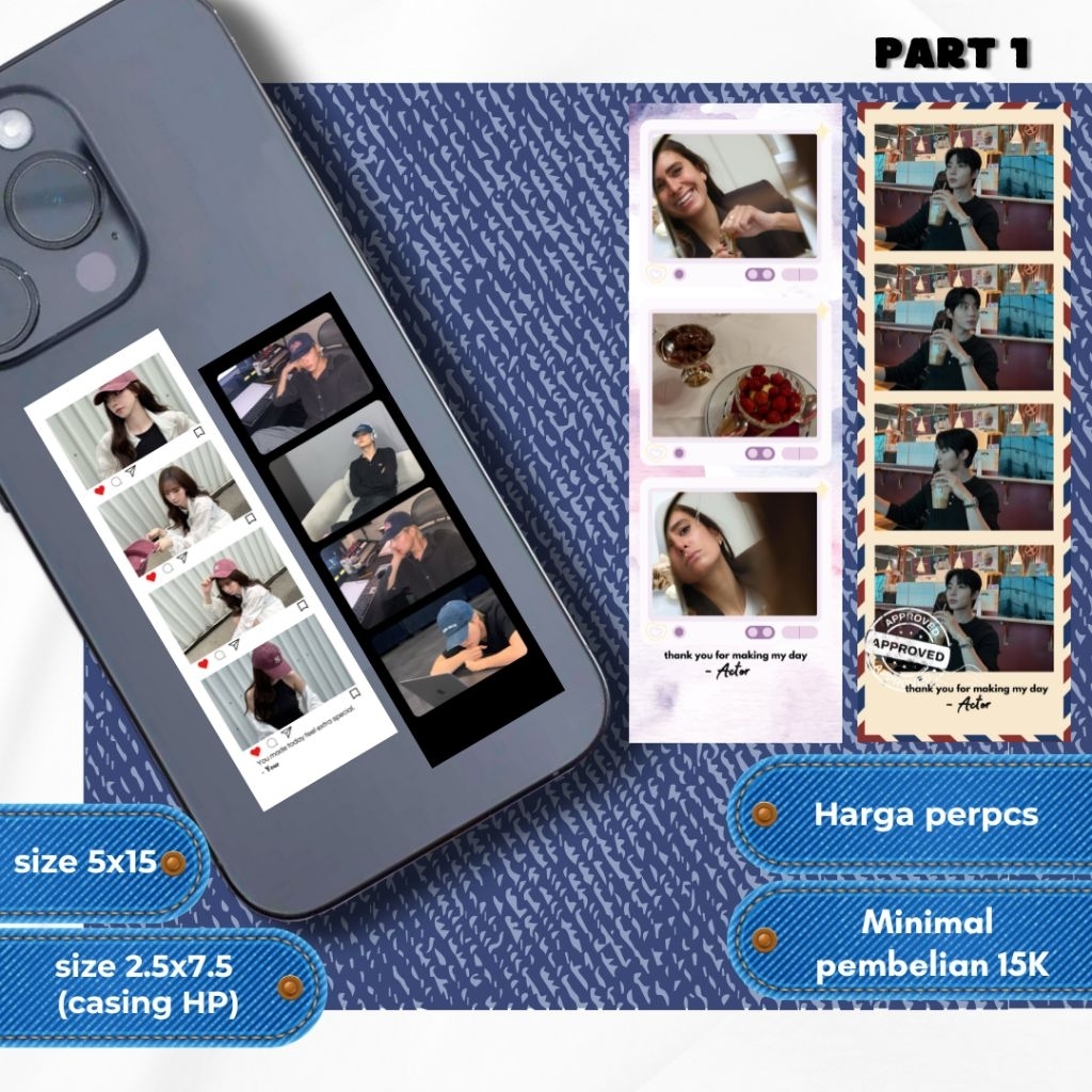 ภาพถ่ายพิมพ์ภาพถ่าย - PHOTOBOOTH - PHOTOBOX - CUSTOM TEXT - MINI PHOTOSTRIP GLOSSY PHOTO PAPER - การ