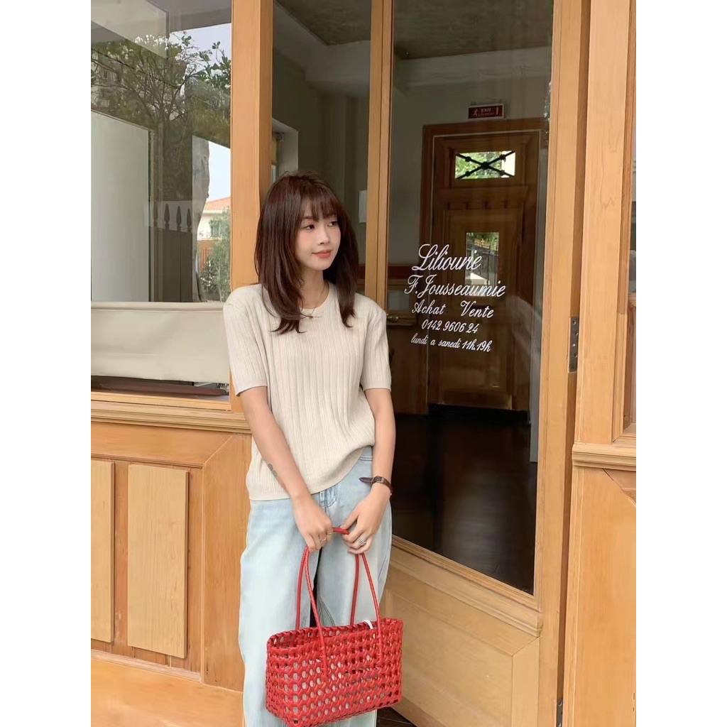 B221 Ounie Braided Womens Clothing นําเข้าจากเกาหลี