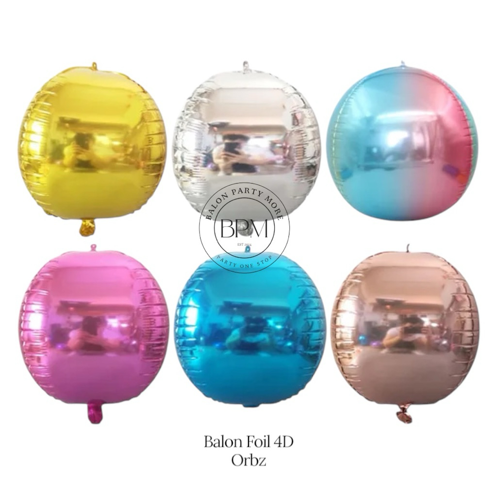 (PER ชิ้น) JUMBO 4D FOIL BALLOONS ORBZ DISCO BALL / 4D FOIL BALLOONS / JUMBO TENNIS PADEL FOIL BALLO