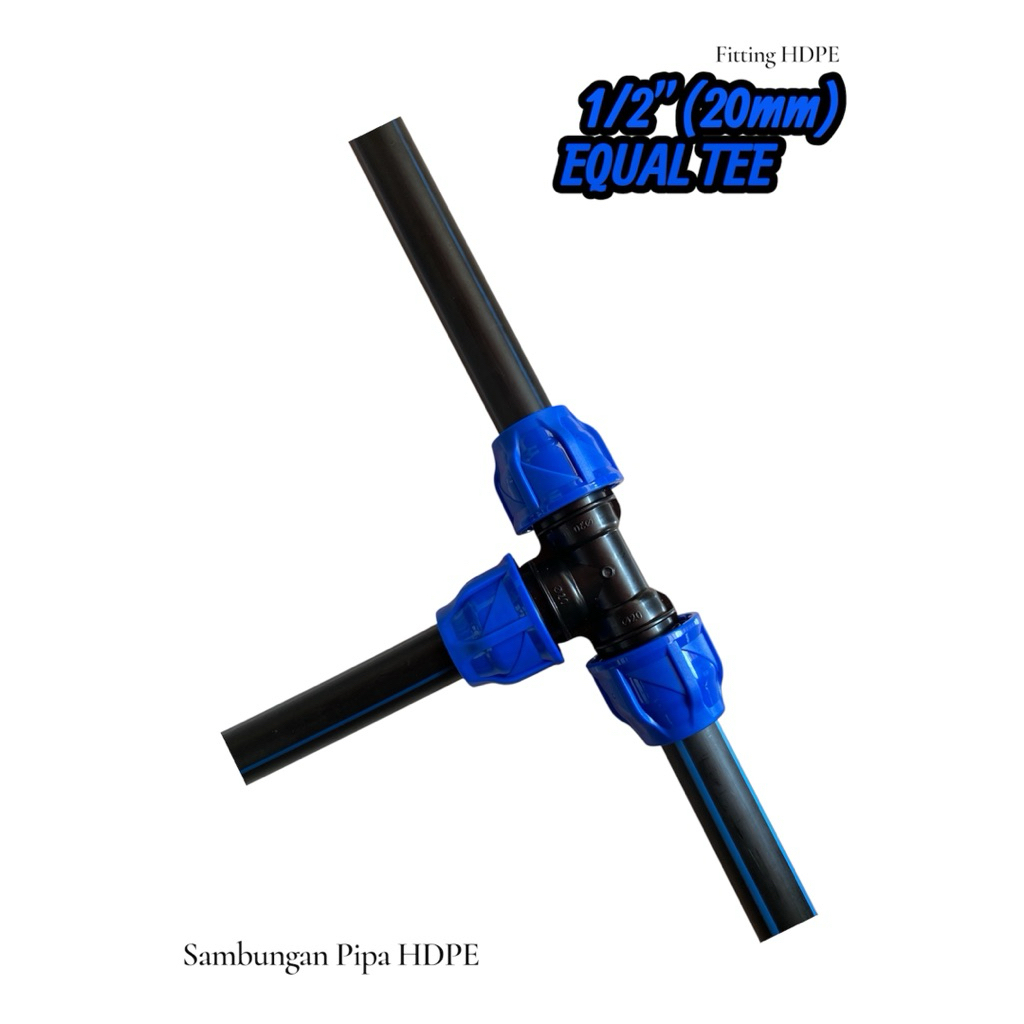 HDPE PIPE TEE CONNECTION 1/2