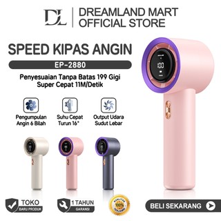 DL Kipas Angin 13000RPM High-speed 199 Gear kipas angin LED Digital Display Pendinginan Cepat Usb Kipas