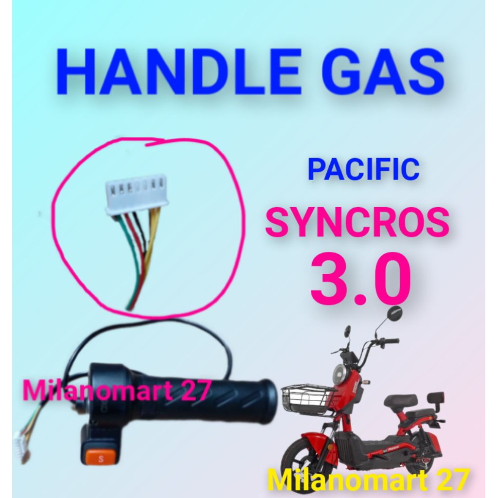 ด้ามแก๊ส Pacific Syncros 3.0 Pacific Syncros 3.0 คันเร่งแก๊สจักรยานไฟฟ้า