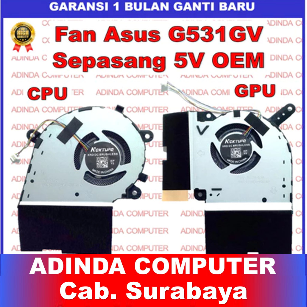 Asus ROG Strix G531GV G531 G531 G531G G531GD G531GU G531GW พัดลมคู่ 5V OEM