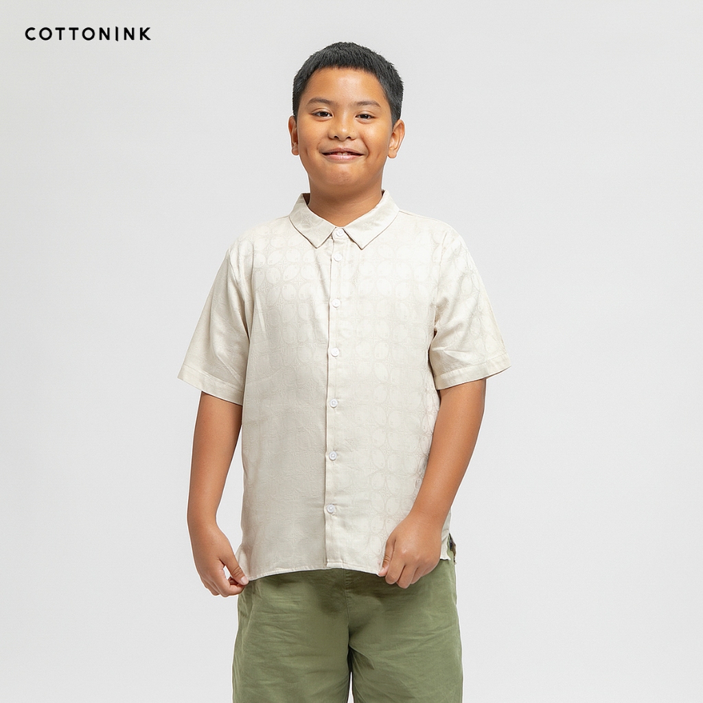 KEMEJA COTTOININK Mini - เสื้อเชิ้ตเด็กชาย Hara Cream Top Archipelago2025
