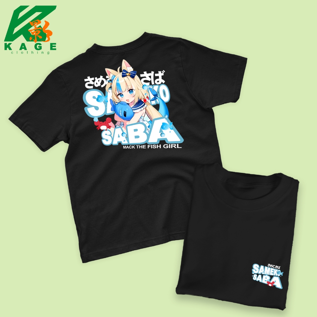 SAMKO SABA VTUBER เสื้อยืดผู้ชาย Tshirt distro cotton Combin 30s UNISEX kageclothing