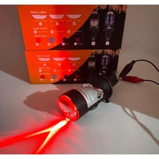 IMW -  Lampu Utama ZE 5 PRO Blue Lens H4 Projector Dengan Devil Eye Plus Kipas Pendigin Full Alumunium Waterproof