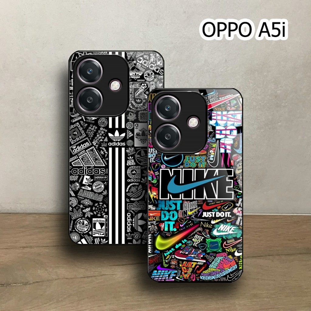 HP ล่าสุด Oppo A5i Glitter Glass Softcase 2025 [E1298] เคสโทรศัพท์ป้องกัน Oppo A5i ล่าสุด