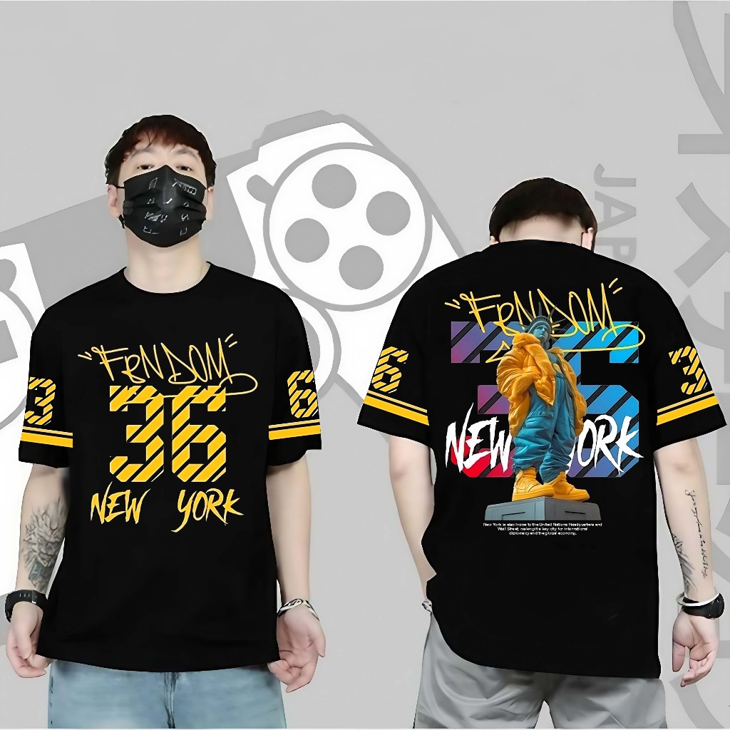 KATUN MENS T-SHIRT NUMBER 36 FREEDOM MENS DISTRO เสื้อยืดผ้าฝ้าย COMBET 30S DREAMMARKET.CO