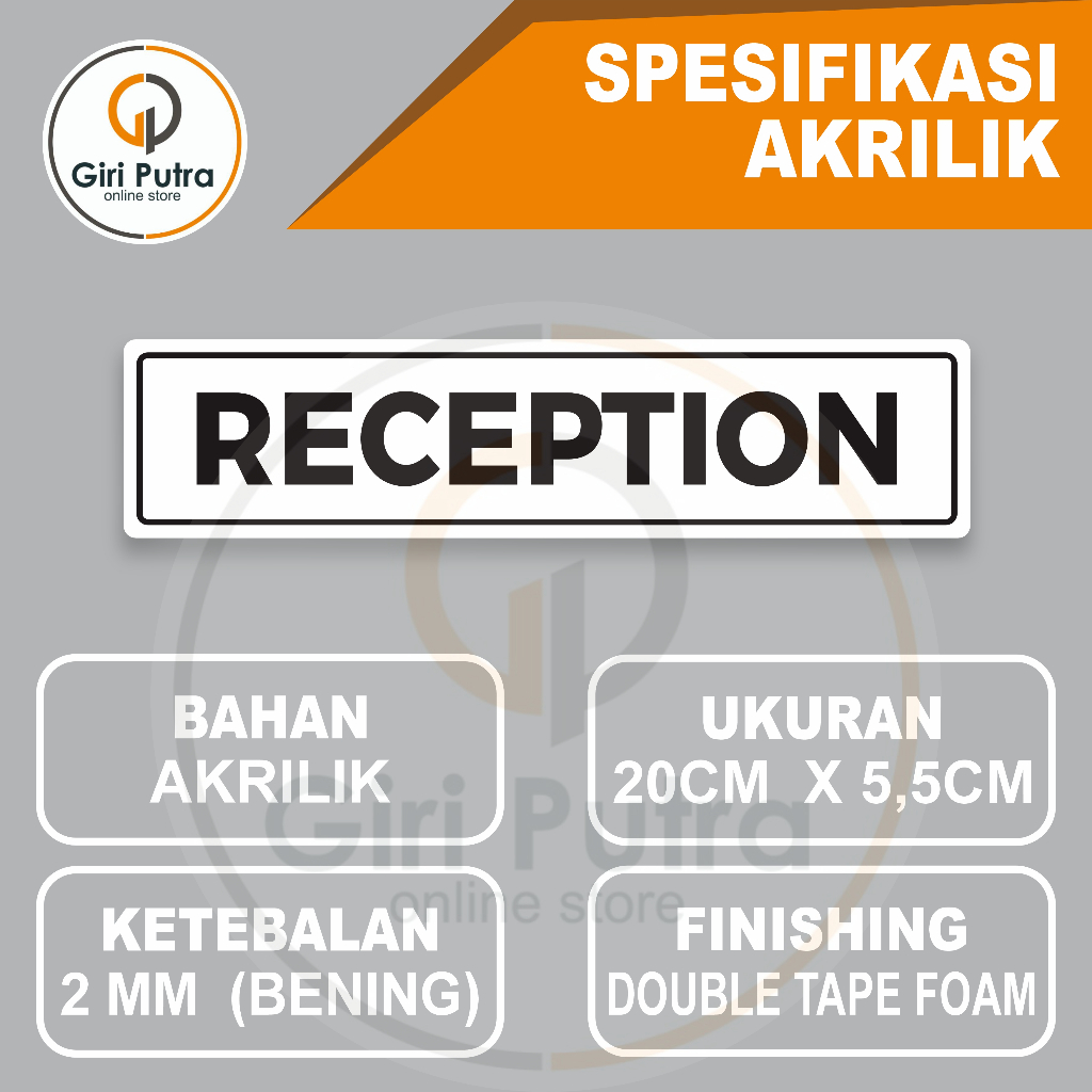 RECEPTION / แท่งอะคริลิก