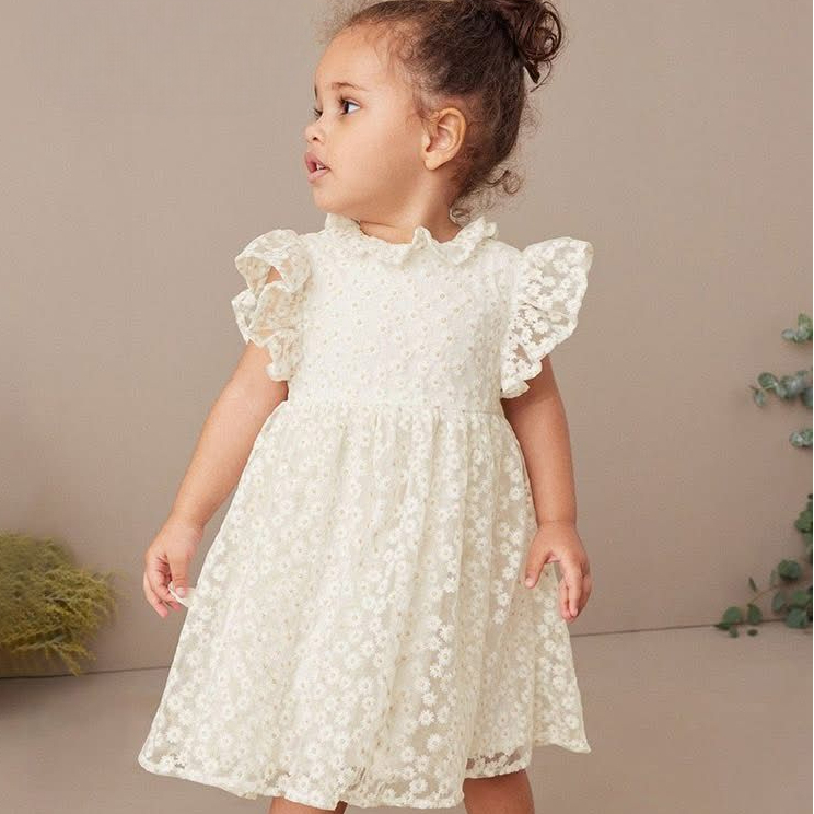 KUMORU (3-9Y) GIRLS WHITE DRESS - D2505003