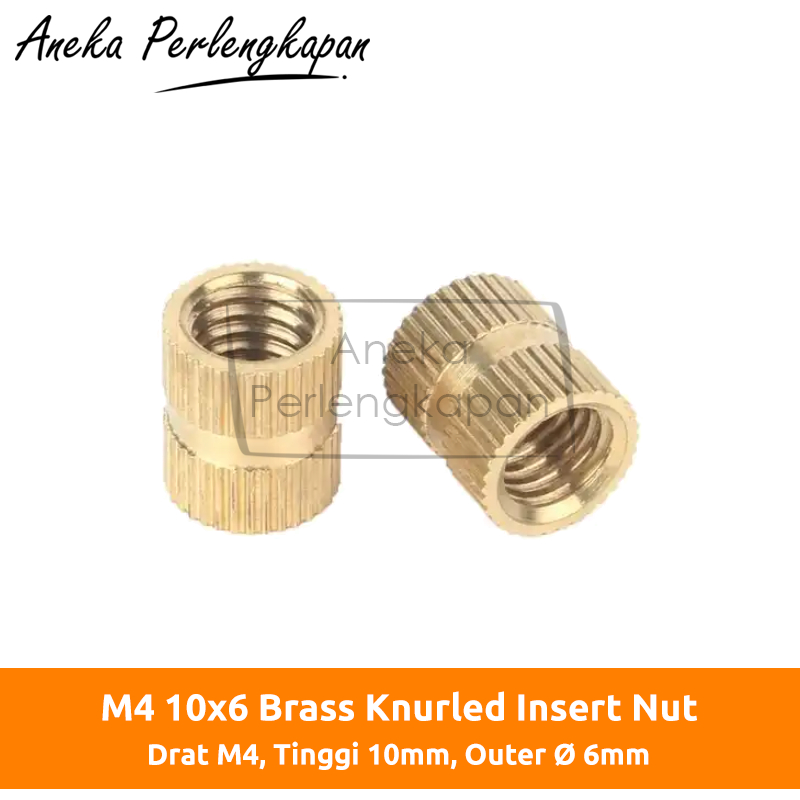 M4 10x6 น็อตใส่ทองเหลือง / เกลียวน็อตร้อนละลายทองเหลือง M4 / Dart M4