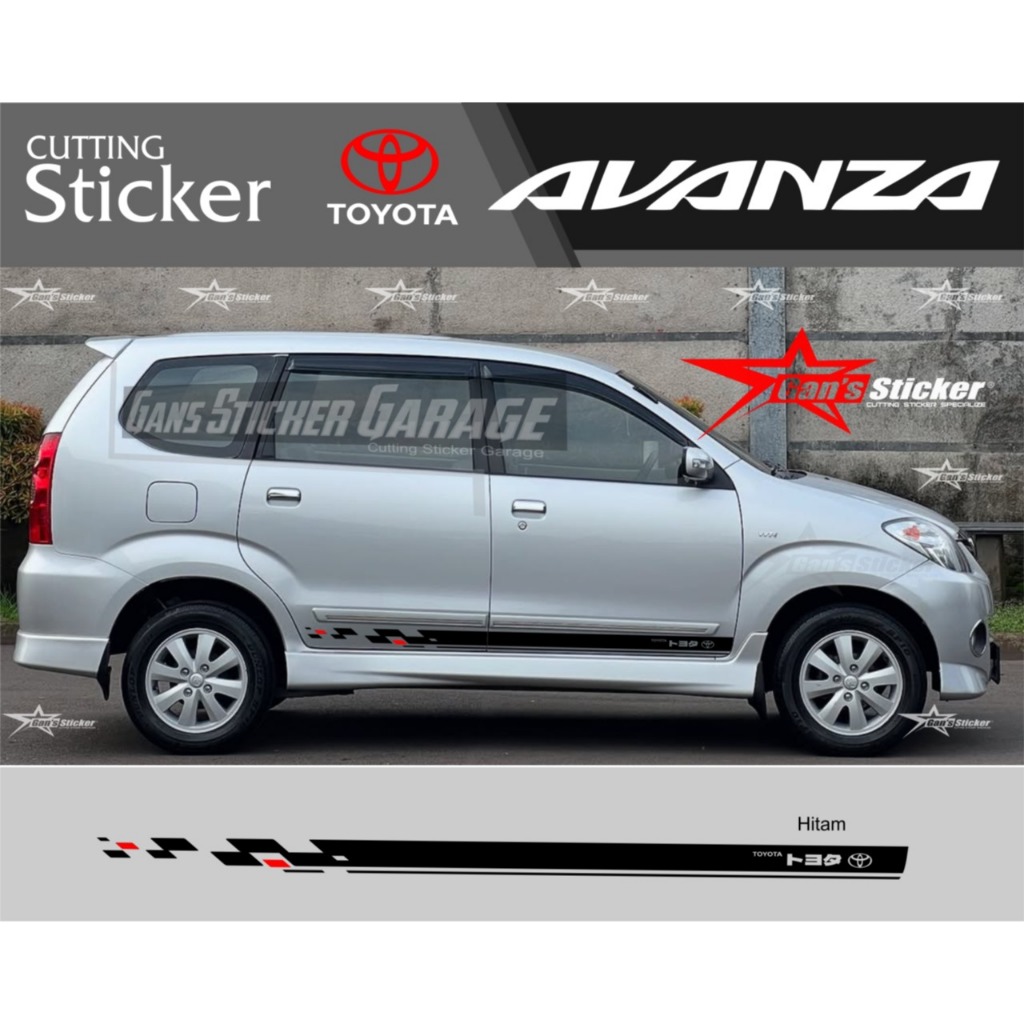 สติ๊กเกอร์ Toyota Avanza Veloz Daihatsu Xenia Daihatsu อุปกรณ์ตกแต่งรถยนต์ Toyota