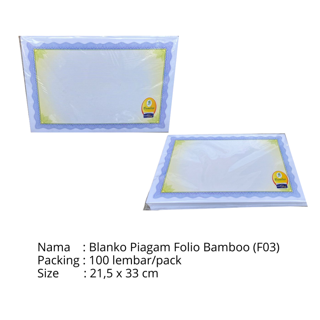 Bamboo Folio Charter เปล่า (F03)