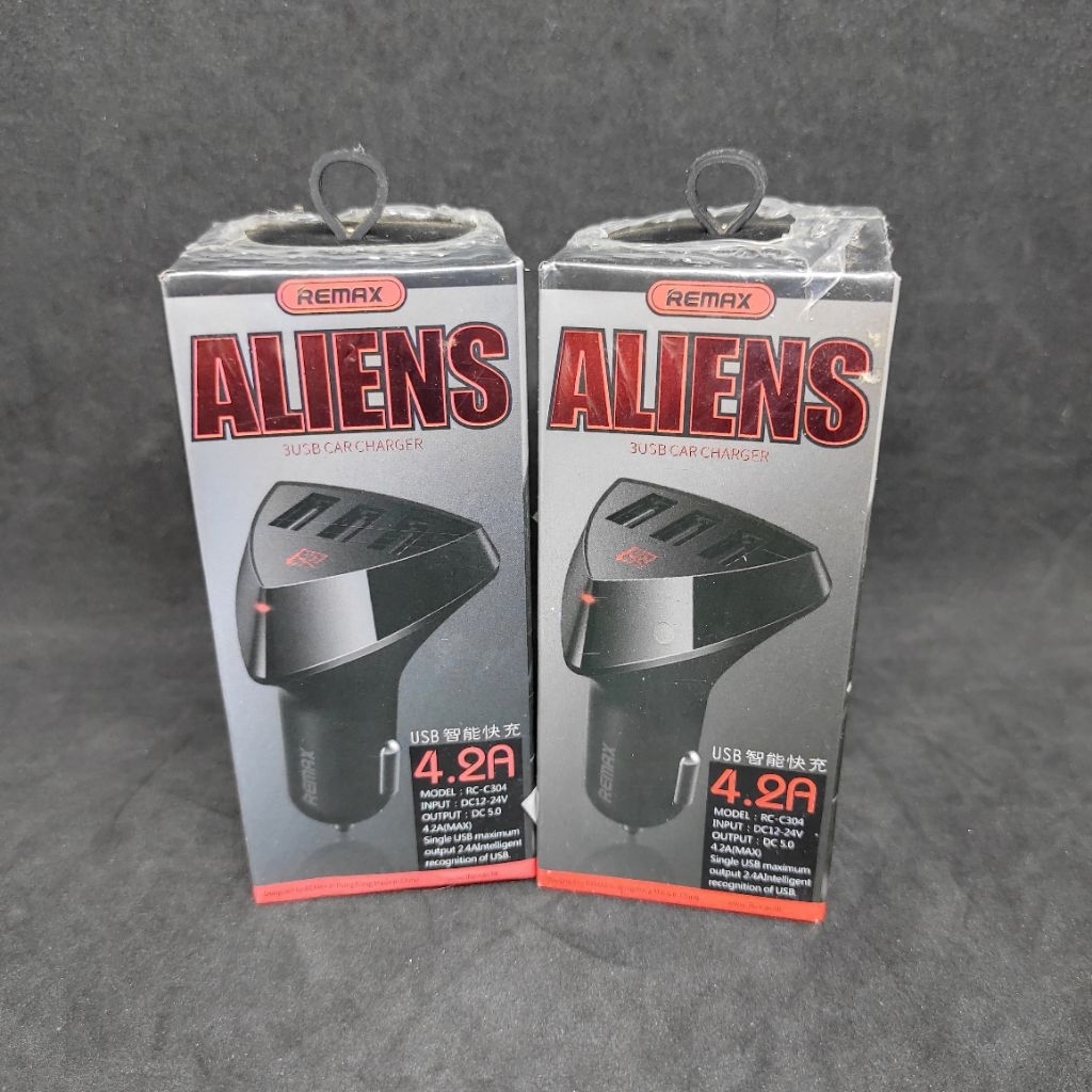 Remax Aliens 3 USB Car Charger RC-C304 ต้นฉบับอย่างเป็นทางการ