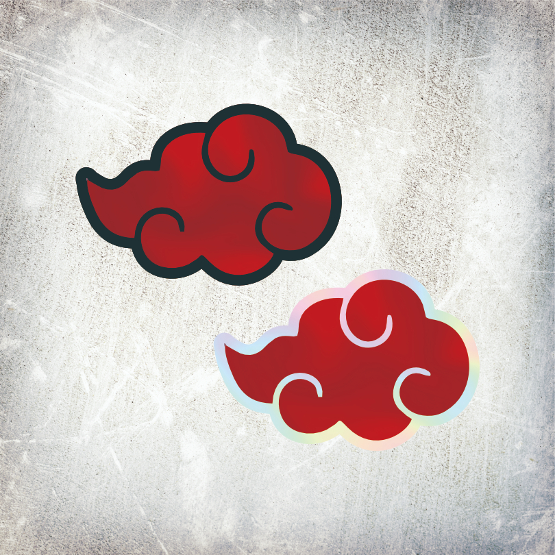 AKATSUKI ANIME NARUTO LOGO HOLOGRAM STICKER HP & LAPTOP CASE STICKER