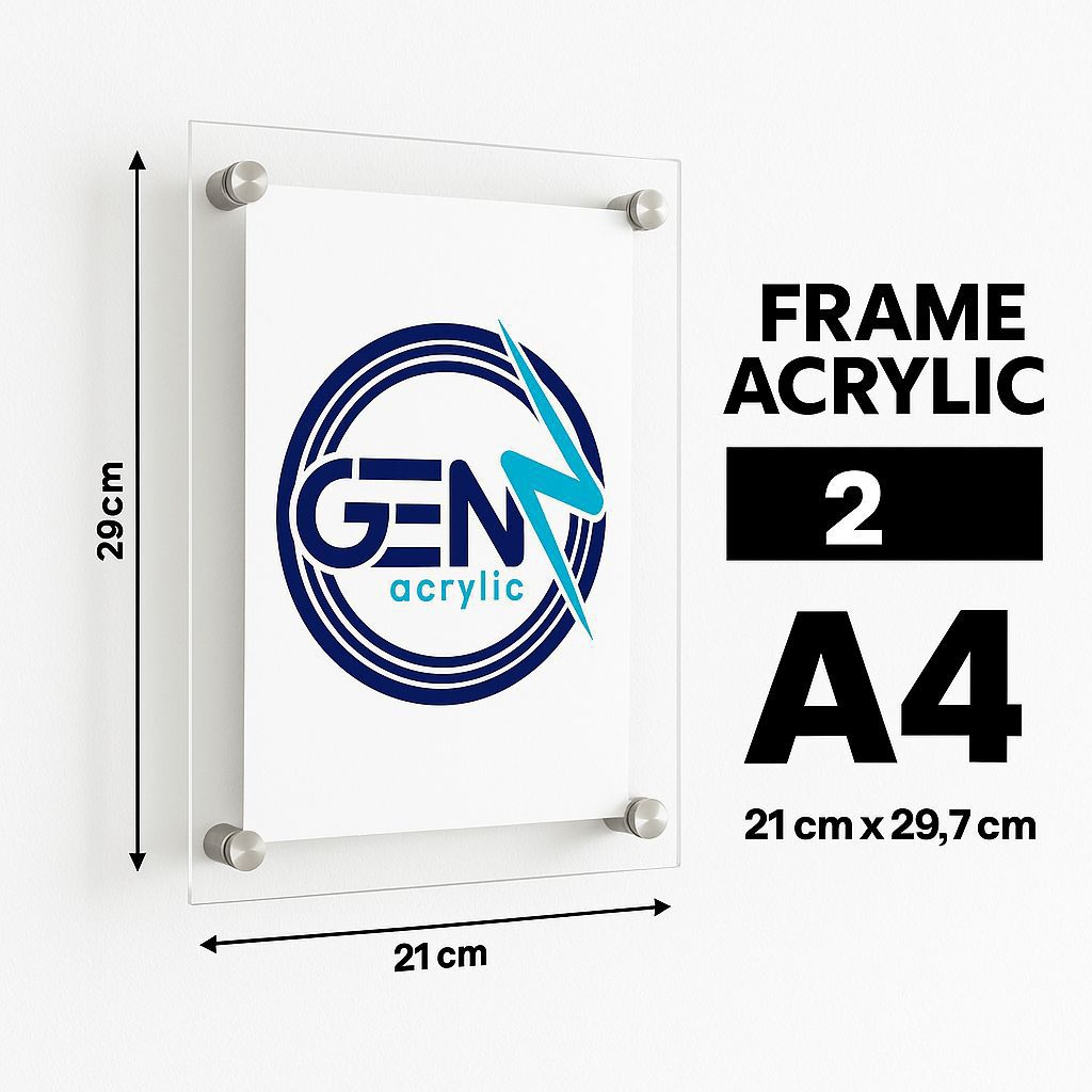 ACRYLIC FRAME ขนาด A4, A3, และ A2 ความหนา 2mm