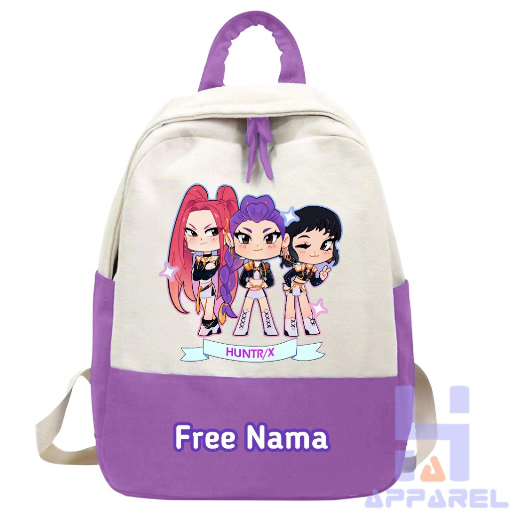 HUNTRIX KPOP DEMON HUNTERS CHARACTER CHILDRENS BACKPACK ฟรีชื่อ