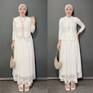 Naomi Vest Set-Set Blazer Wanita-Vest Outer Set - Setelan Rok Wanita-Vest Wanita- One Set Skirt-Maxi Skirt Set-Setelan Rok Panjang-set kondangan-set wisuda